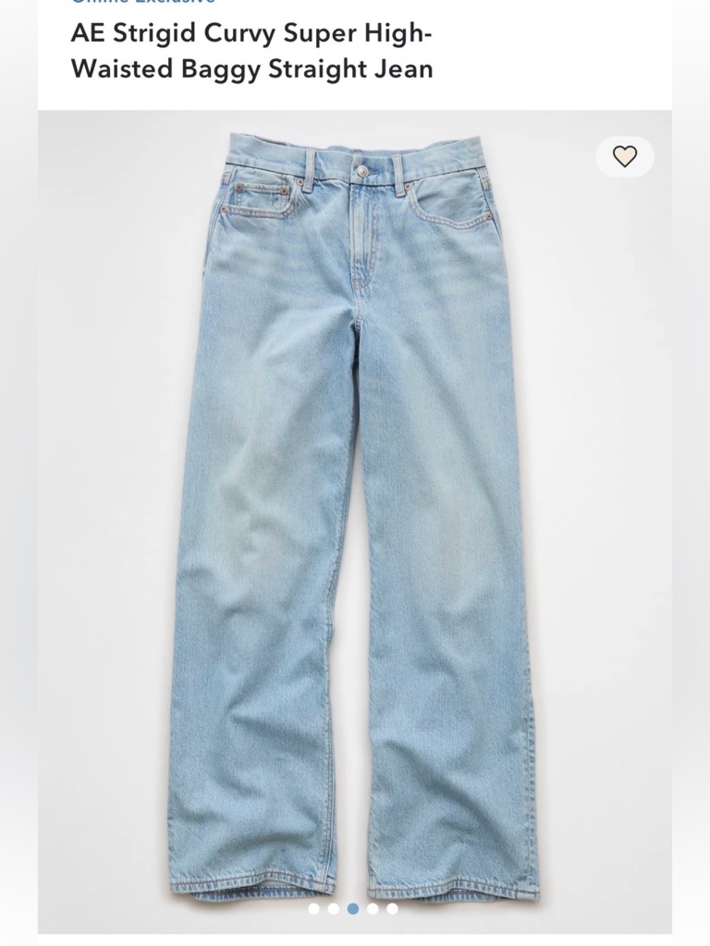 American Eagle Curvy Super High-Rise Baggy Straight Jeans